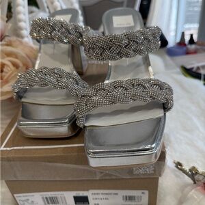 Dolce Vita Silver Braided Heels